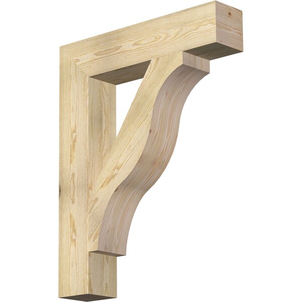 Ekena Millwork Funston Block Rough Sawn Bracket, Douglas Fir, 6"W x 30"D x 38"H BKT06X30X38FST05RDF - main